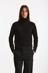 Maglia dolcevita in cashmere a due fili nero donna Be you - 2
