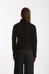 Maglia dolcevita in cashmere a due fili nero donna Be you - 4