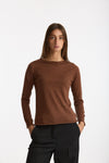 Maglia in cashmere e seta tabacco donna Be you - 1