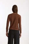 Maglia in cashmere e seta tabacco donna Be you - 3