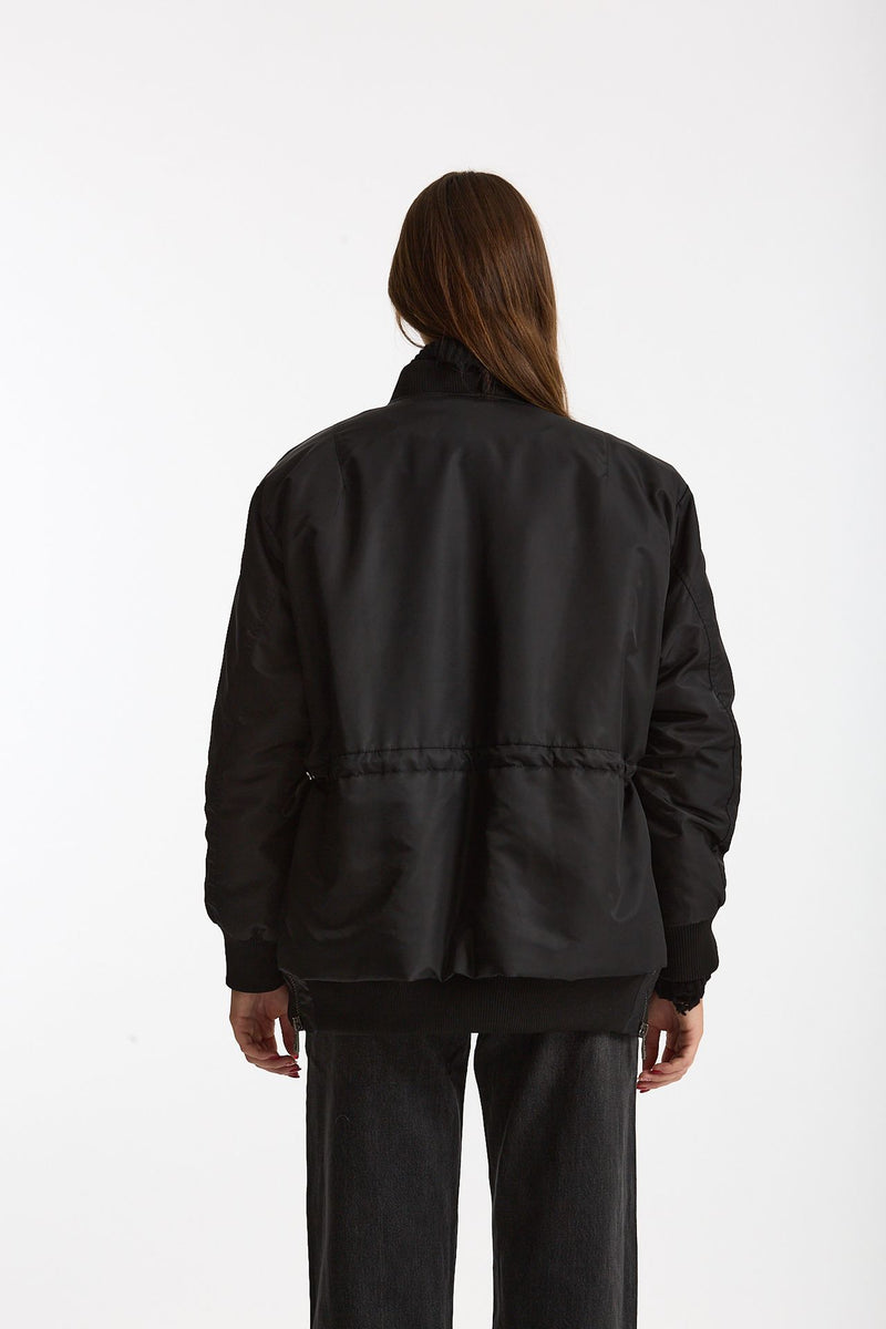 Bomber in nylon nero donna Giorgio brato - 3