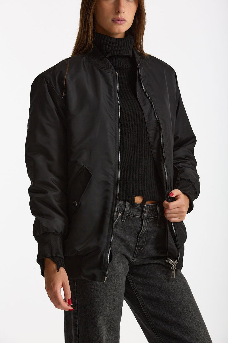 Bomber in nylon nero donna Giorgio brato - 2