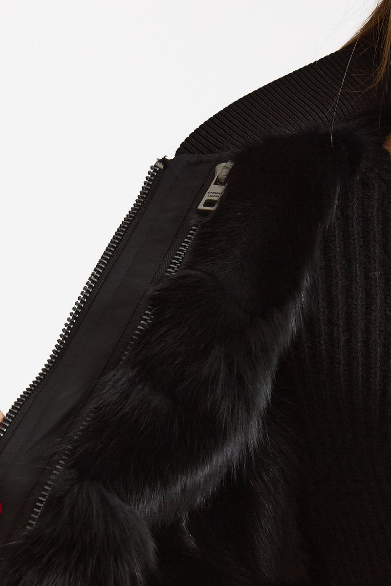 Bomber in nylon nero donna Giorgio brato - 4