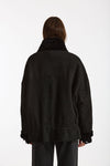 Giubbino in shearling reversibile nero donna Giorgio brato - 5