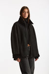 Giubbino in shearling reversibile nero donna Giorgio brato - 1