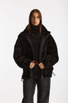Giubbino in shearling reversibile nero donna Giorgio brato - 2