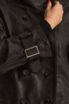 Giubbino in pelle collo alto nero donna Giorgio brato - 5