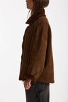 Giubbino in shearling reversibile miele donna Giorgio brato - 3