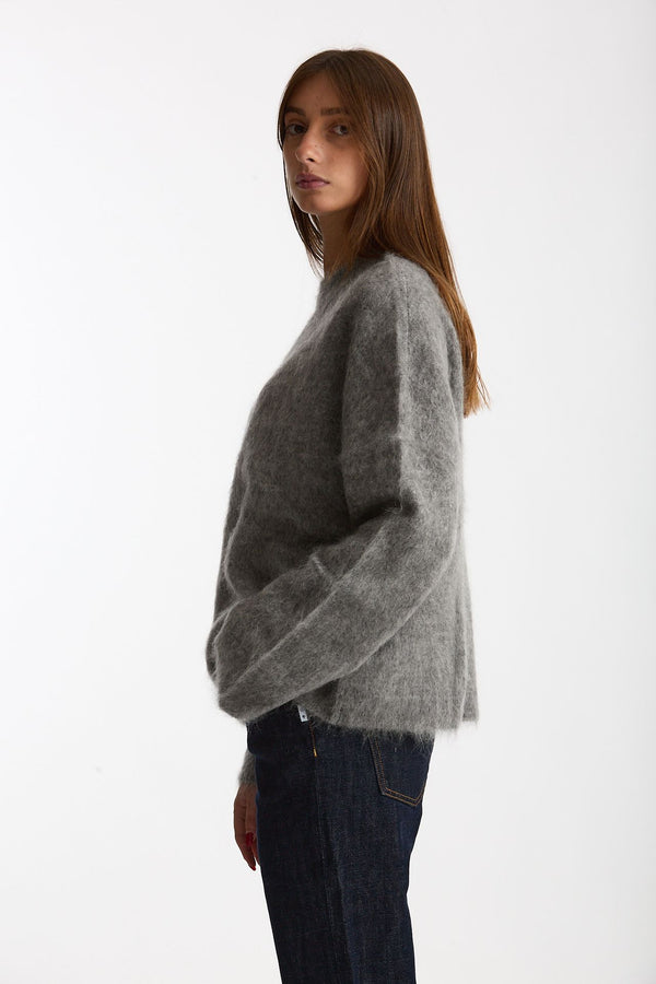 Maglia ABEL girocollo oversize grigio donna Department five