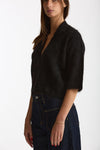 Maglia ABEL girocollo oversize nero donna Department five - 3