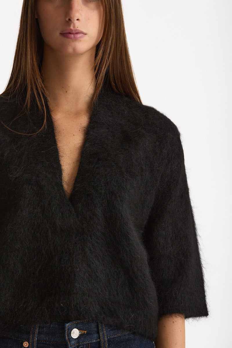 Maglia ABEL girocollo oversize nero donna Department five - 4