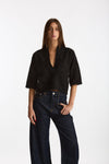 Maglia ABEL girocollo oversize nero donna Department five - 1