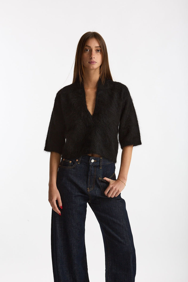 Maglia ABEL girocollo oversize nero donna Department five - 1