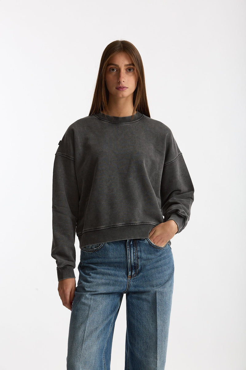 Felpa in cotone effetto slavato DUVAL grigio donna Department five - 2