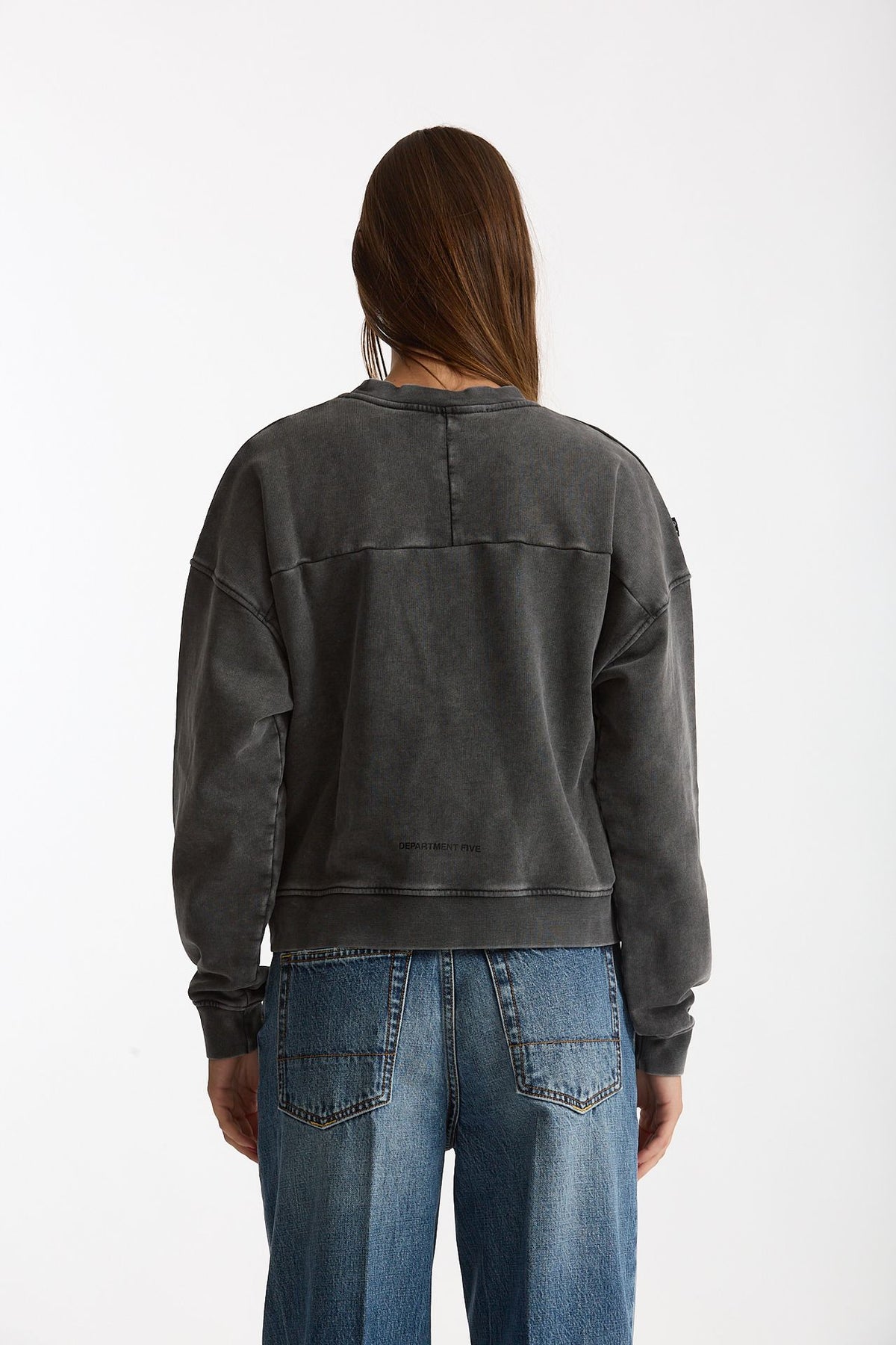 Felpa in cotone effetto slavato DUVAL grigio donna Department five - 3