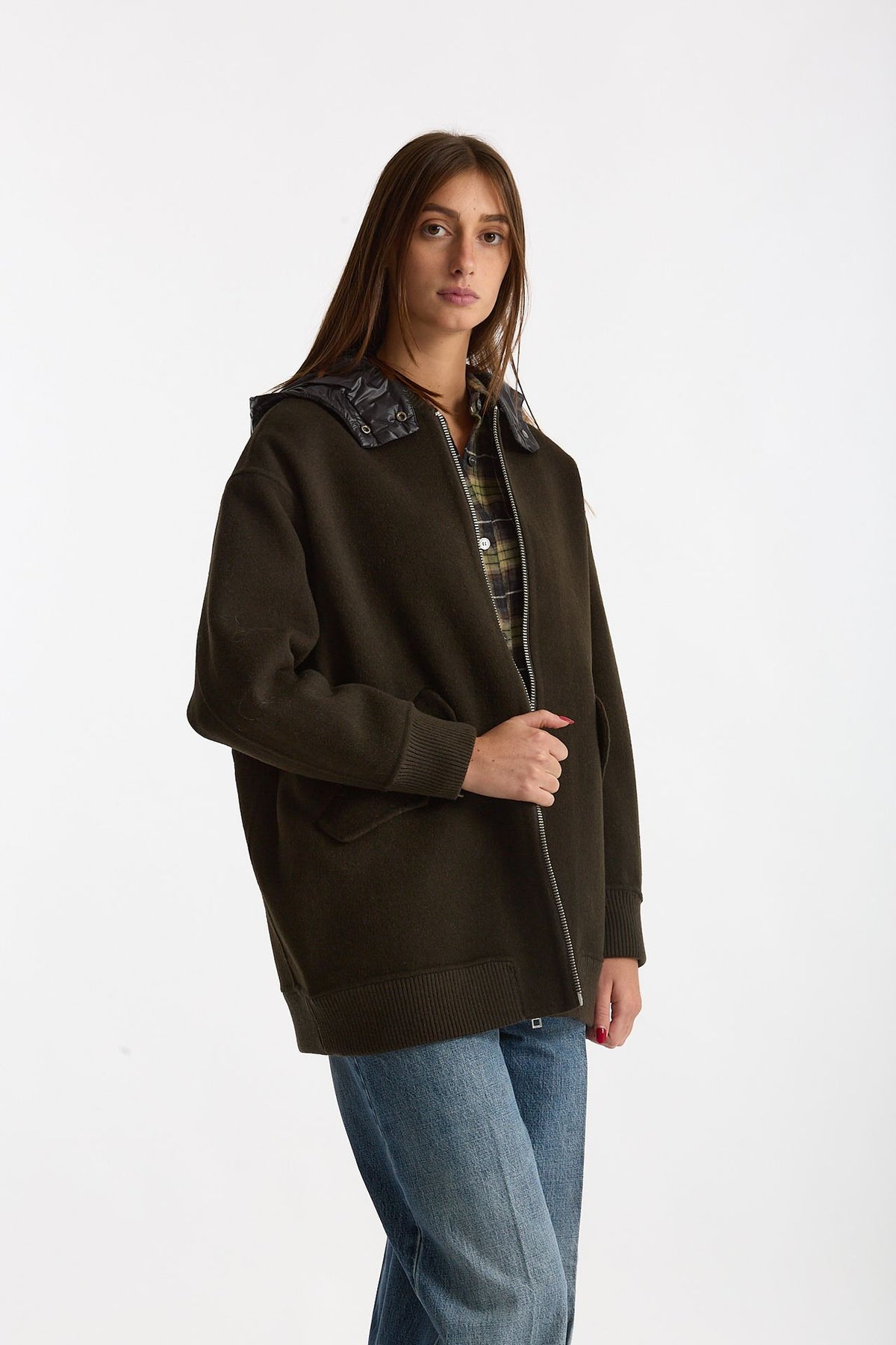 Bomber in lana ISLA verde militare donna Department five - 4
