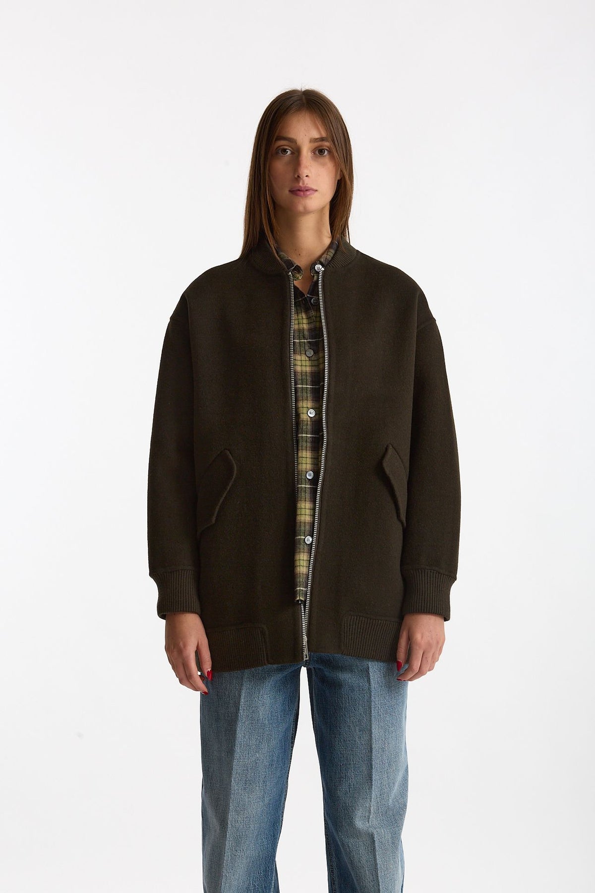 Bomber in lana ISLA verde militare donna Department five - 2