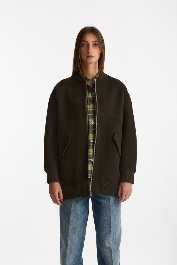 Bomber in lana ISLA verde militare donna Department five