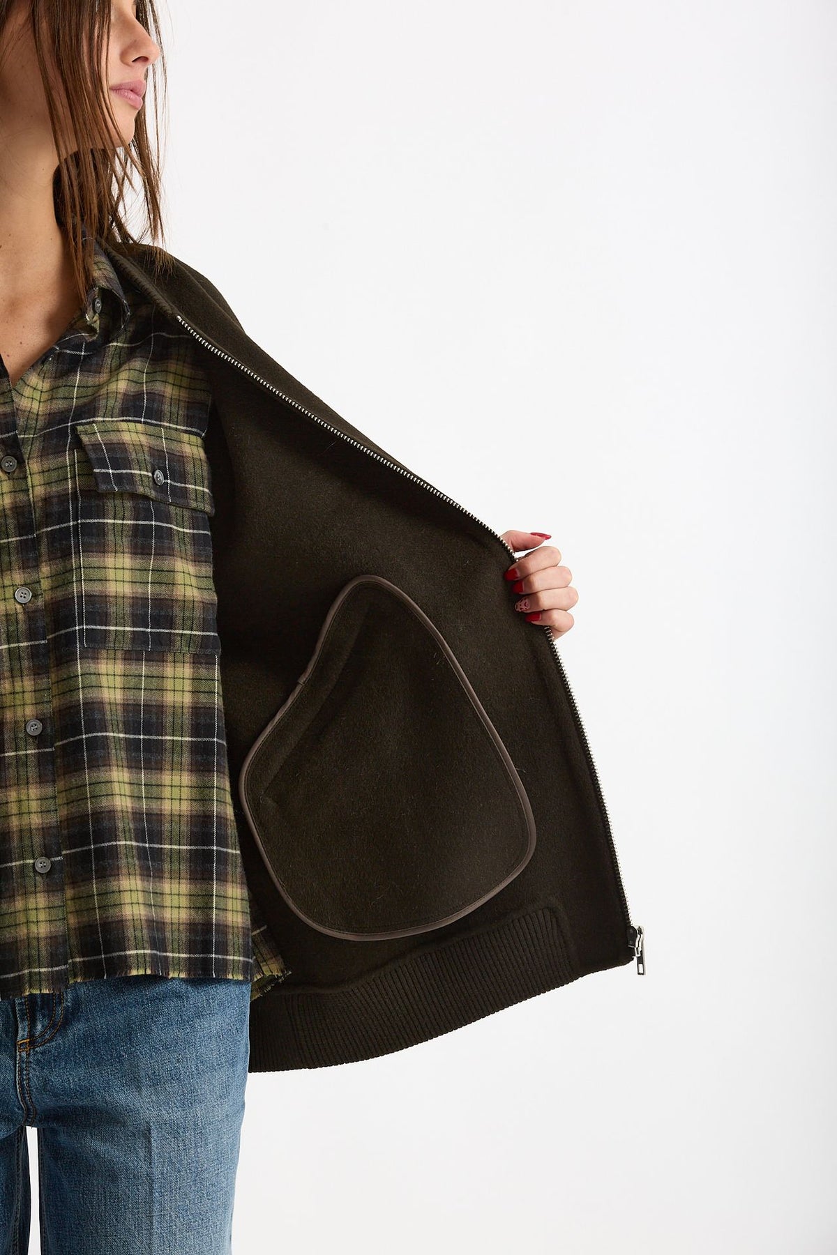 Bomber in lana ISLA verde militare donna Department five - 7