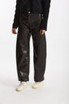 Pantalone ecopelle barrel GOOD marrone donna Department five - 1