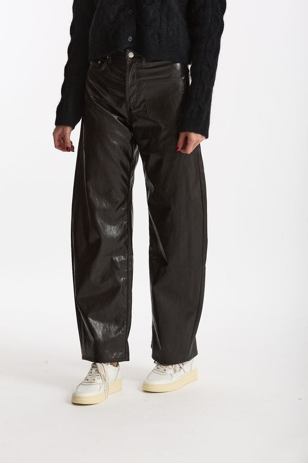 Pantalone ecopelle barrel GOOD marrone donna Department five