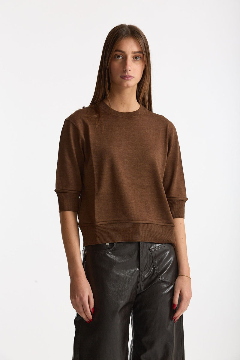 Maglia cut-out RAINI tabacco donna Department five - 4
