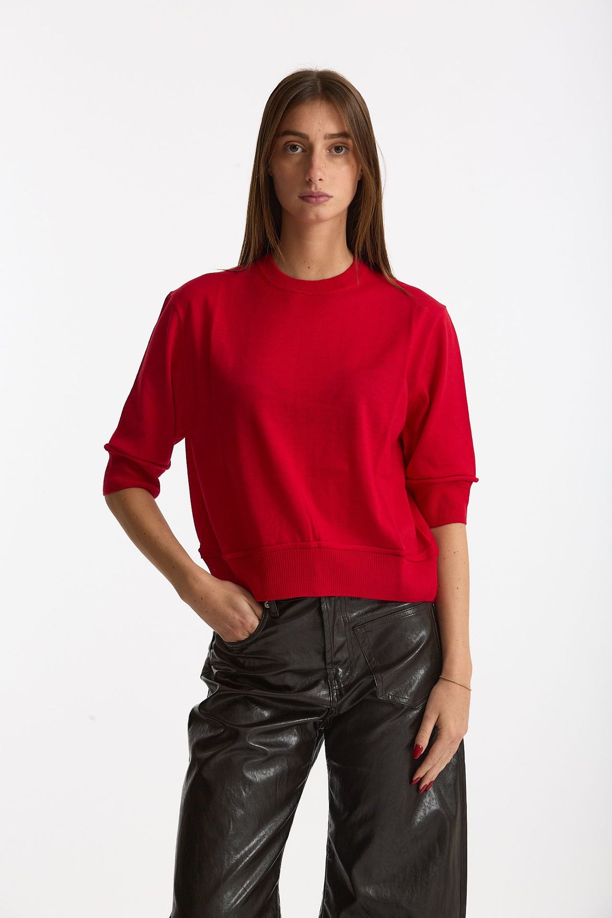 Maglia cut-out RAINI rosso acceso donna Department five - 1