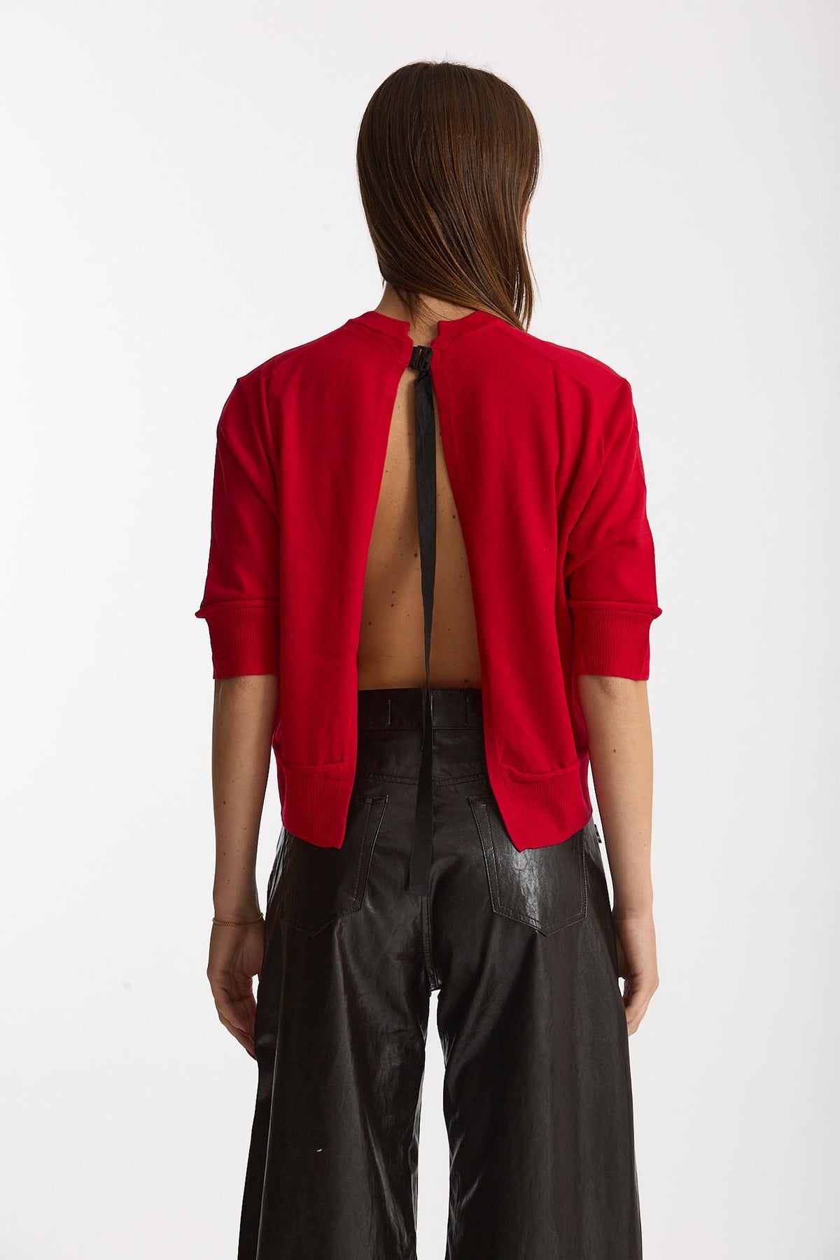 Maglia cut-out RAINI rosso acceso donna Department five - 3