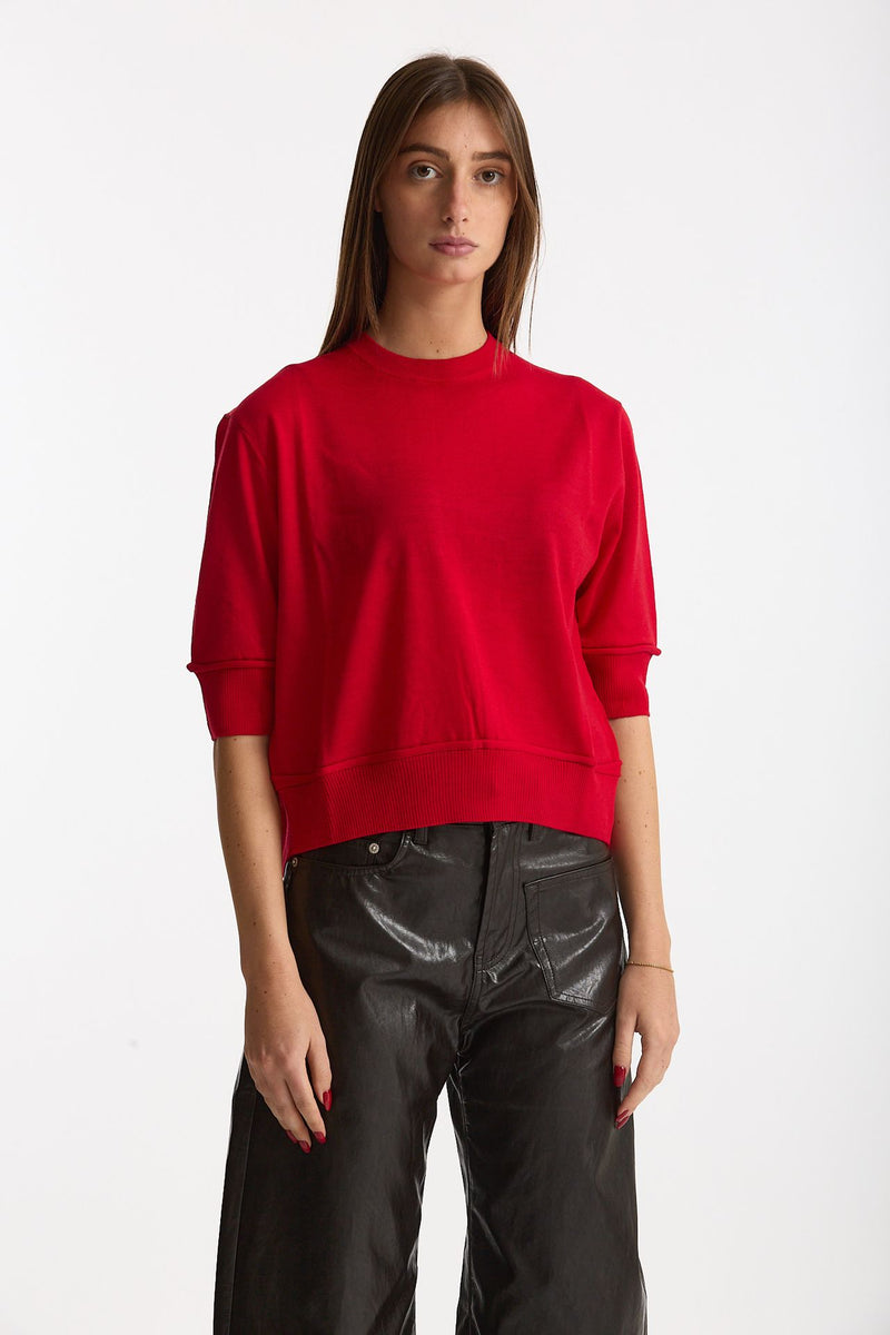 Maglia cut-out RAINI rosso acceso donna Department five - 4