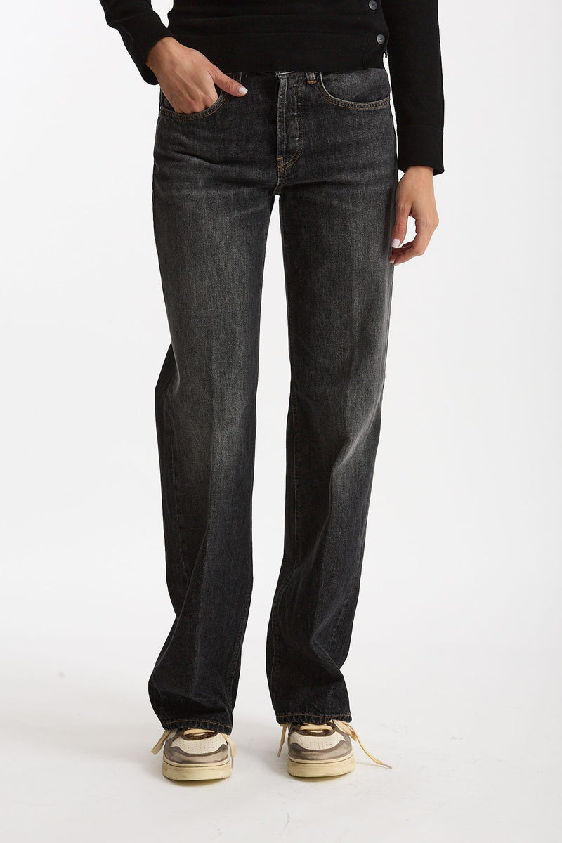 Jeans wide leg JACKLINE Lavaggio nero grigio donna Dondup - 1