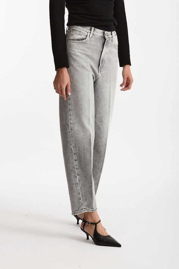 Jeans loose BESSIE lavaggio grigio vintage donna Dondup