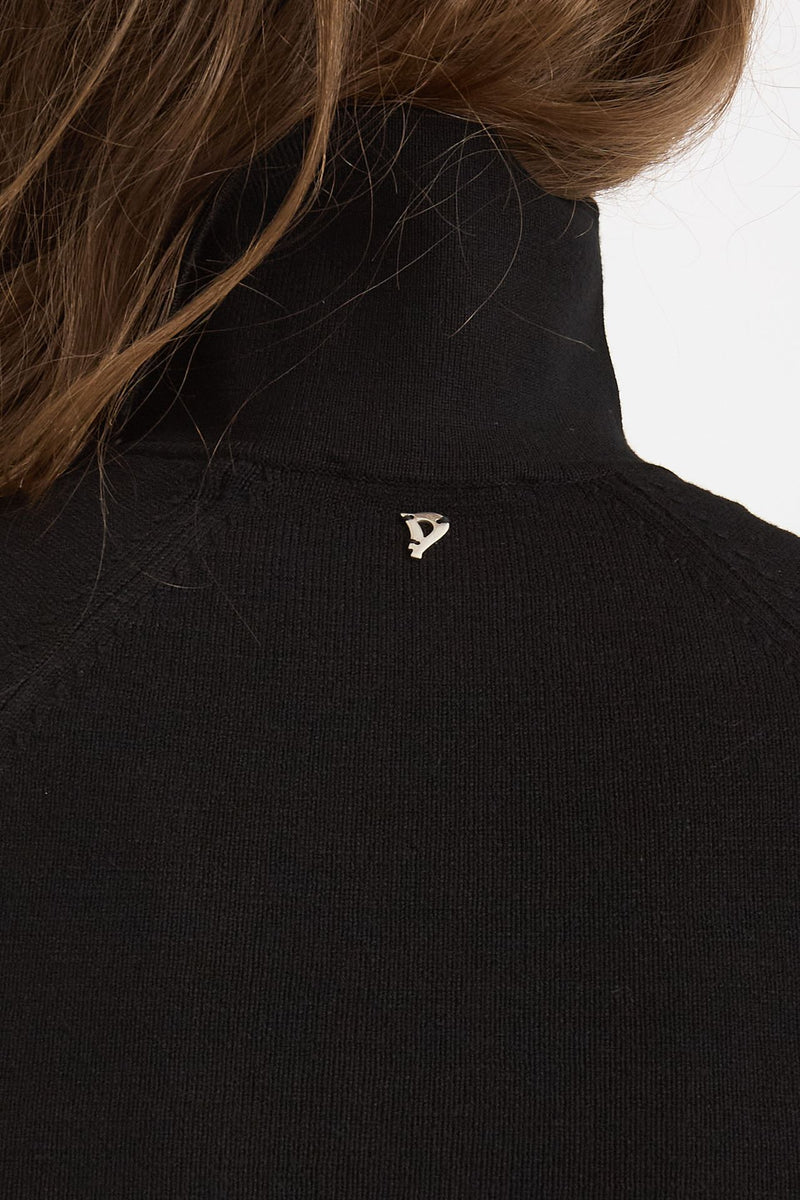 Maglia bottoni collo alto nero donna Dondup - 5