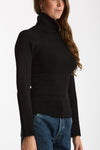 Maglia bottoni collo alto nero donna Dondup - 4