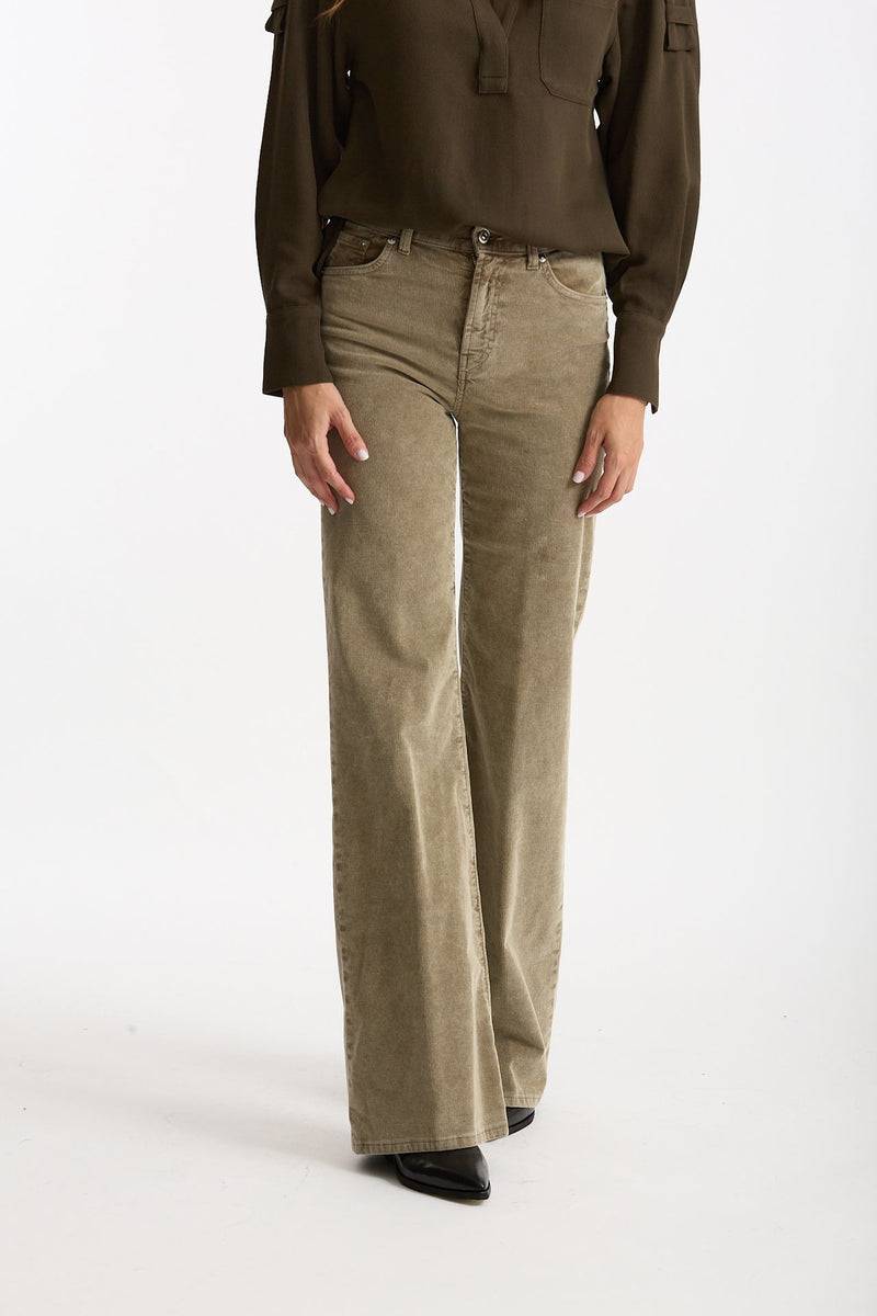 Pantalone palazzo AMBER beige donna Dondup - 2