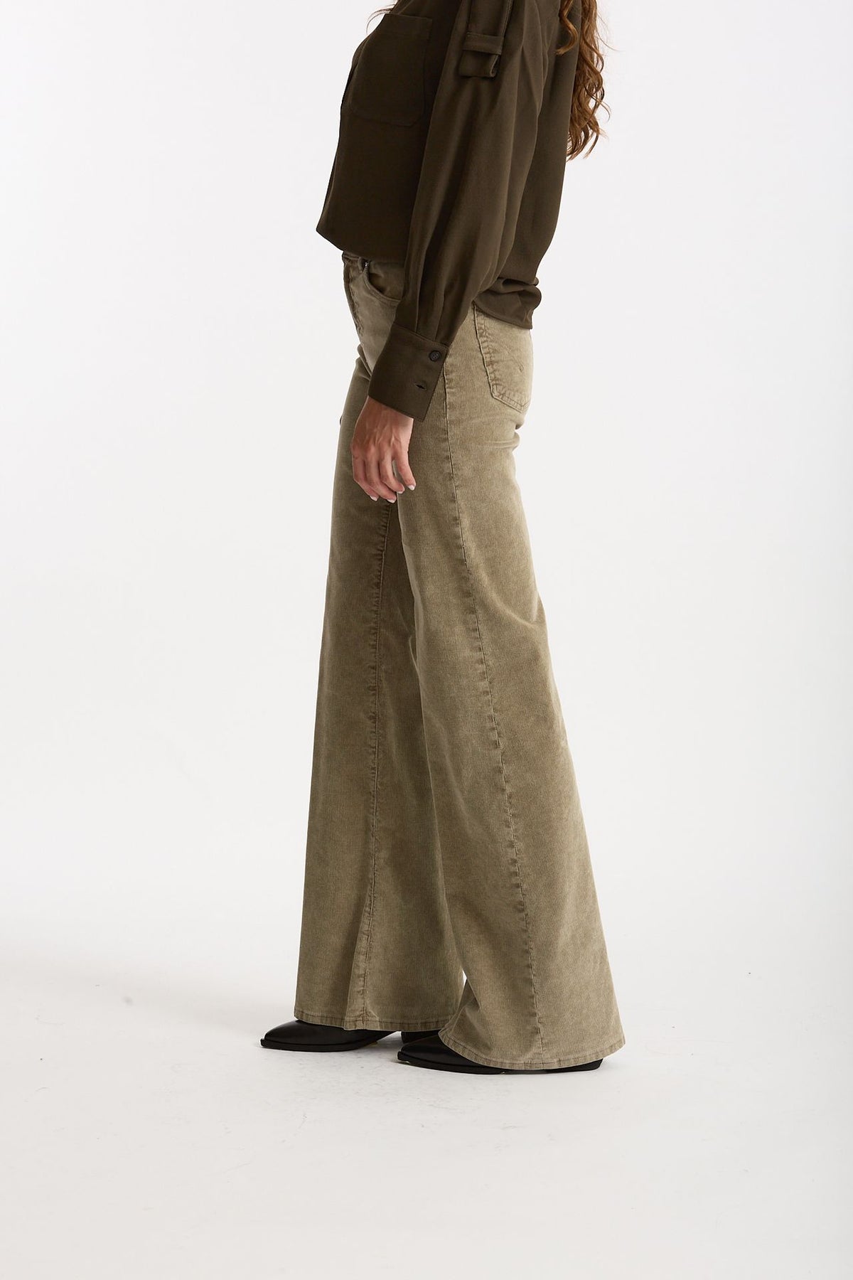 Pantalone palazzo AMBER beige donna Dondup - 1