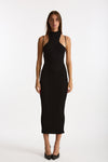 Abito a costine girocollo nero donna Dondup - 1