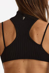 Abito a costine girocollo nero donna Dondup - 5