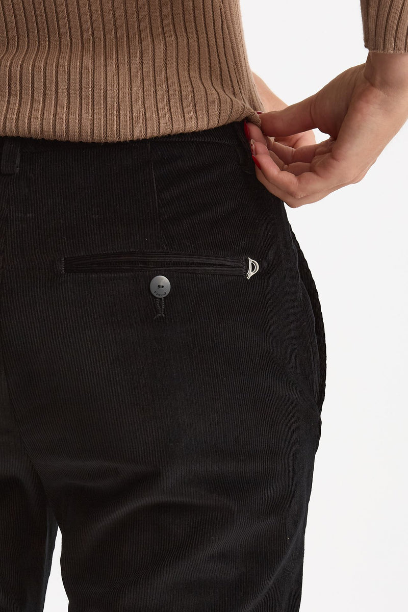 Pantalone slim in velluto NIMA nero donna Dondup - 6
