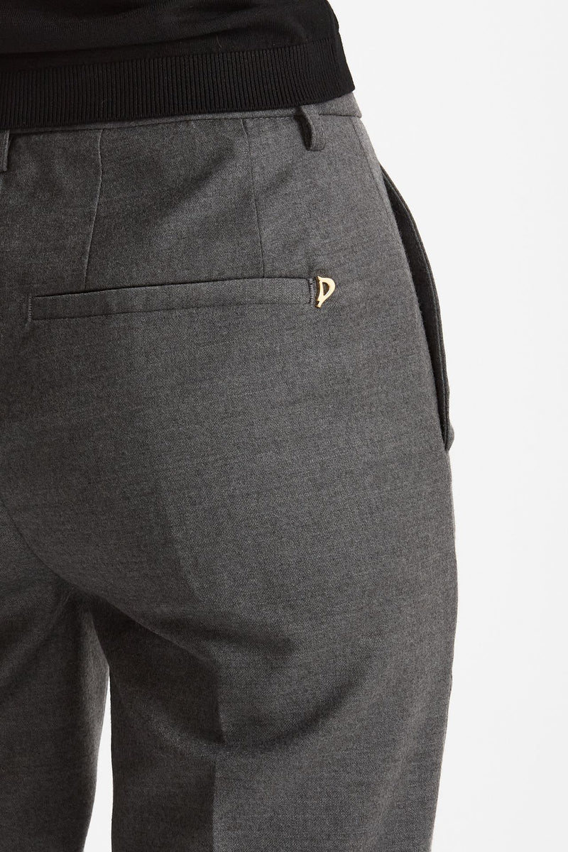 Pantalone palazzo grigio antracite donna Dondup - 5