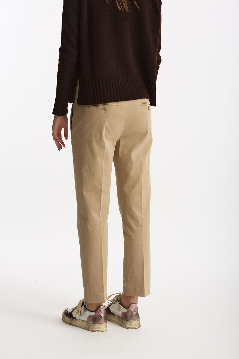 Pantalone slim NIMA in cotone beige donna Dondup - 3