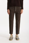 Pantalone slim NIMA in cotone marrone donna Dondup - 2