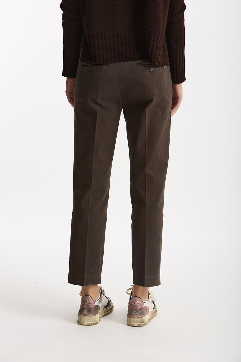 Pantalone slim NIMA in cotone marrone donna Dondup - 3
