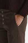 Pantalone slim NIMA in cotone marrone donna Dondup - 5