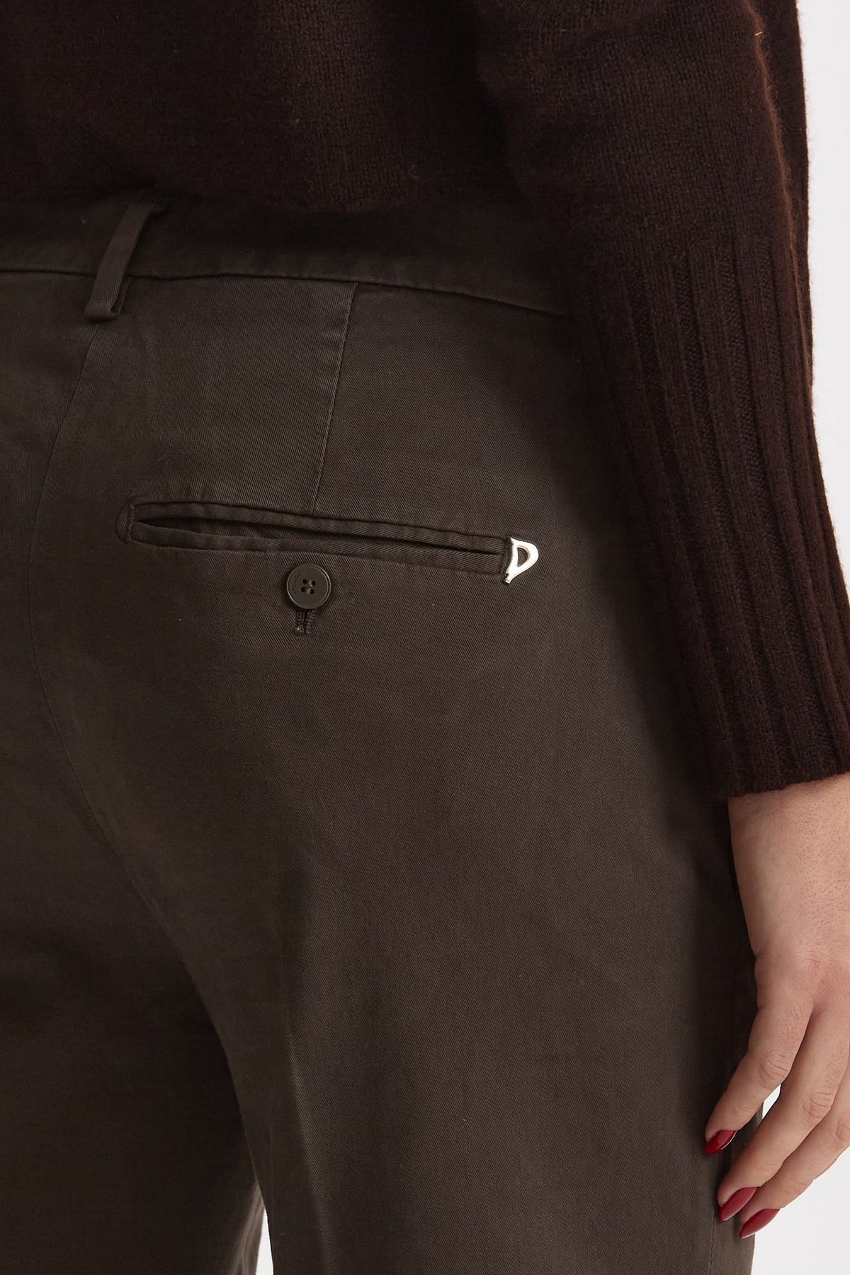 Pantalone slim NIMA in cotone marrone donna Dondup - 6