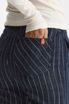 Pantaloni ESIBIZIONISTA flare gessati blu scuro donna Dondup - 5