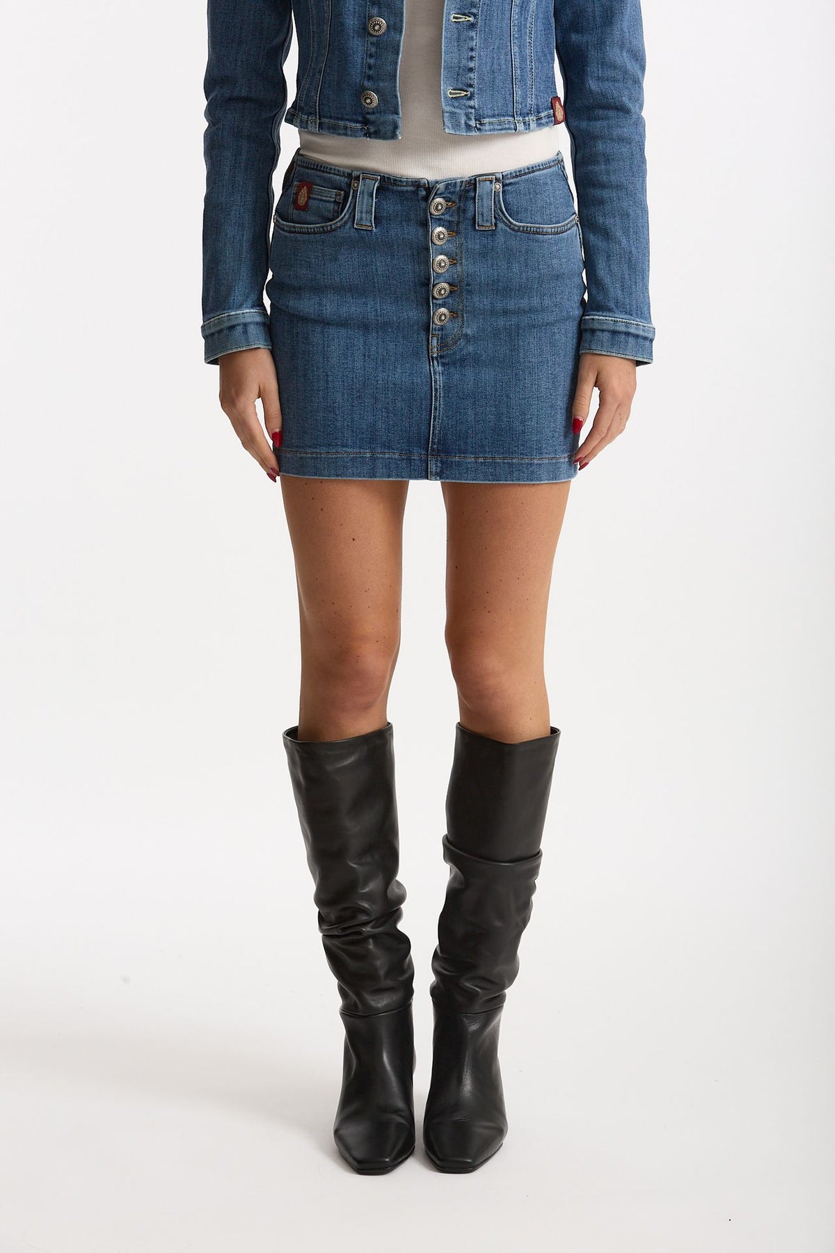 Gonna mini ESIBIZIONISTA in denim stretch donna Dondup - 2