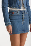 Gonna mini ESIBIZIONISTA in denim stretch donna Dondup - 1