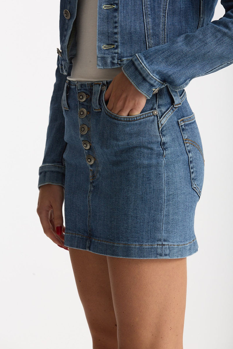 Gonna mini ESIBIZIONISTA in denim stretch donna Dondup - 4