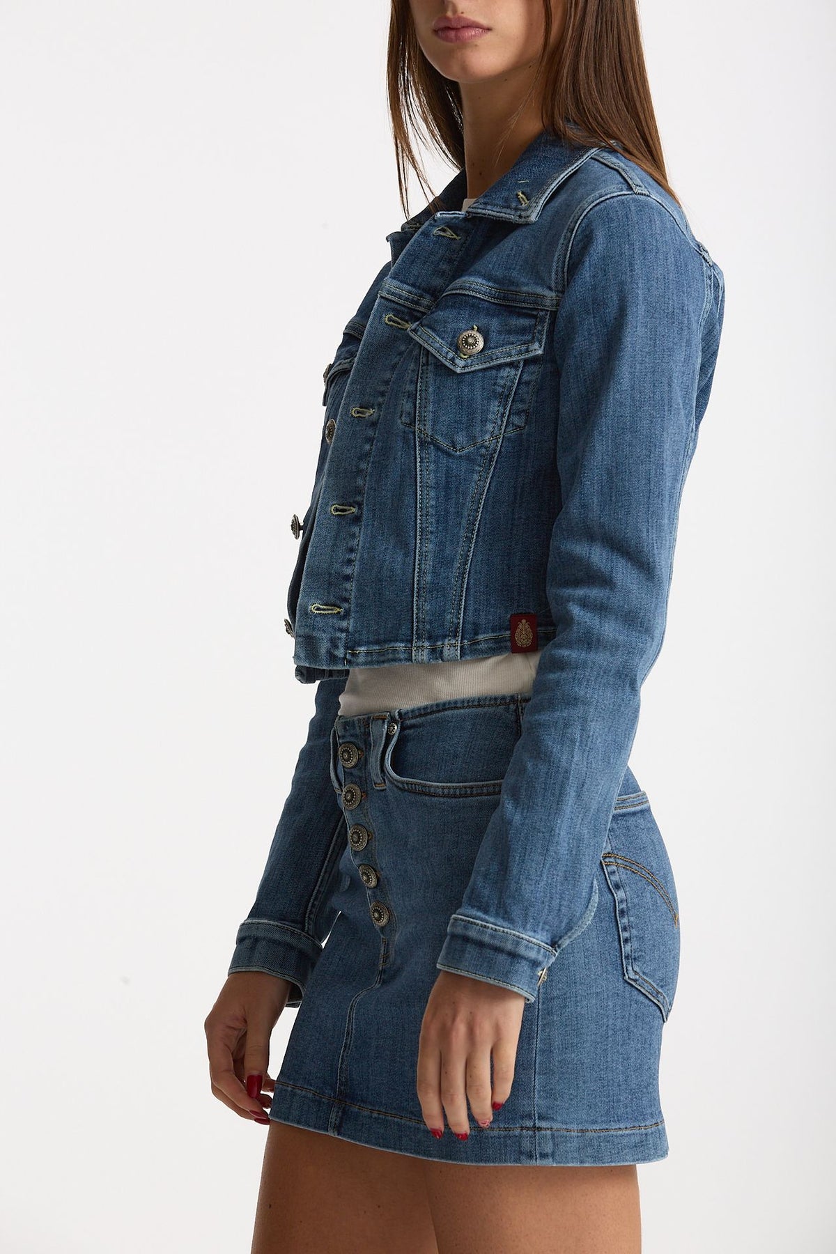 Giubbino ESIBIZIONISTA cropped in denim donna Dondup - 2