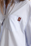 Camicia ESIBIZIONISTA over rigata bianco donna Dondup - 5